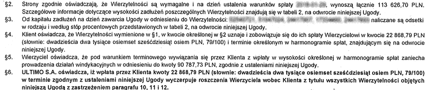 Umorzenie długów Ultimo windykacja